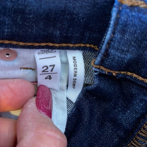 LOFT MODERN SKINNY DISTRESSED JEANS - Picture 8 of 9